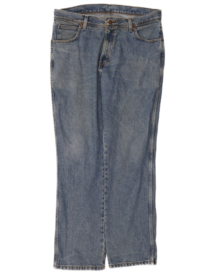 Wrangler Herre Regular Fit Straight Jeans W36 L32 Blå Bomuld