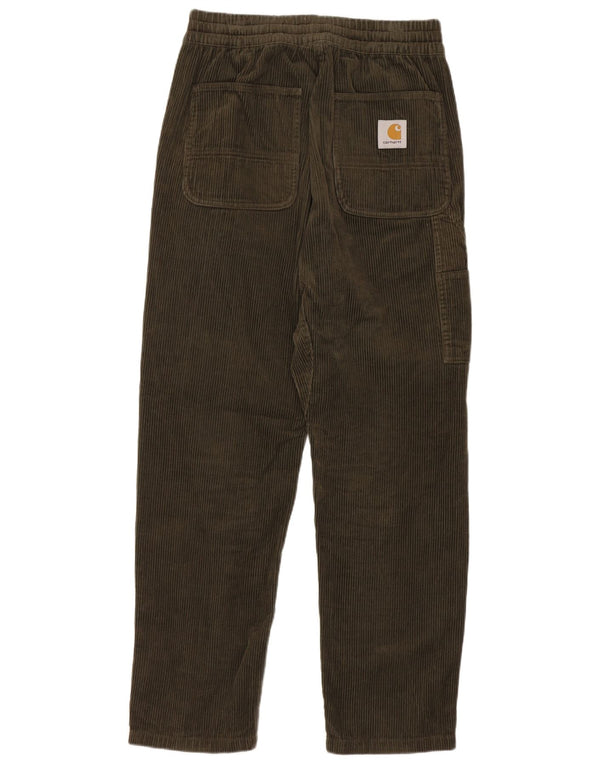 Carhartt Womens Straight Cargo Corduroy Trousers XS W25 L27 Khaki Cotton