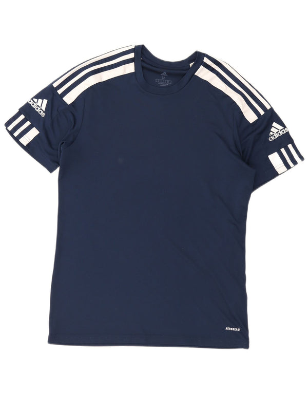 Adidas Mens Aeroready Graphic T-Shirt Top Medium Navy Blue Colourblock