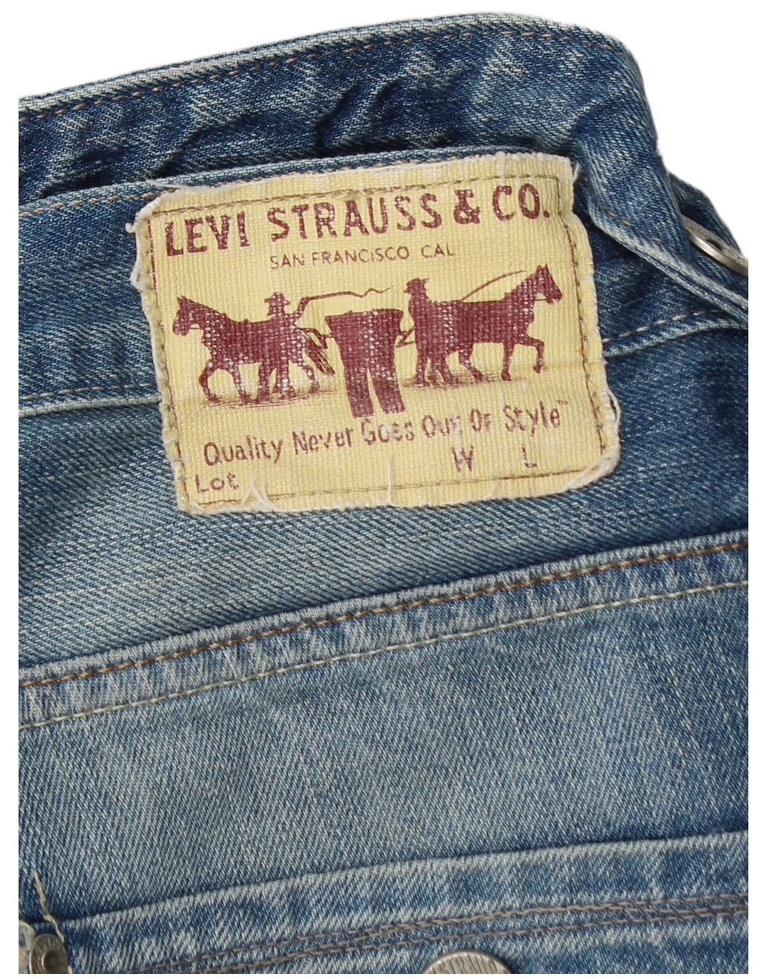 LEVI'S Dame 504 Bootcut Jeans W32 L32 Blå