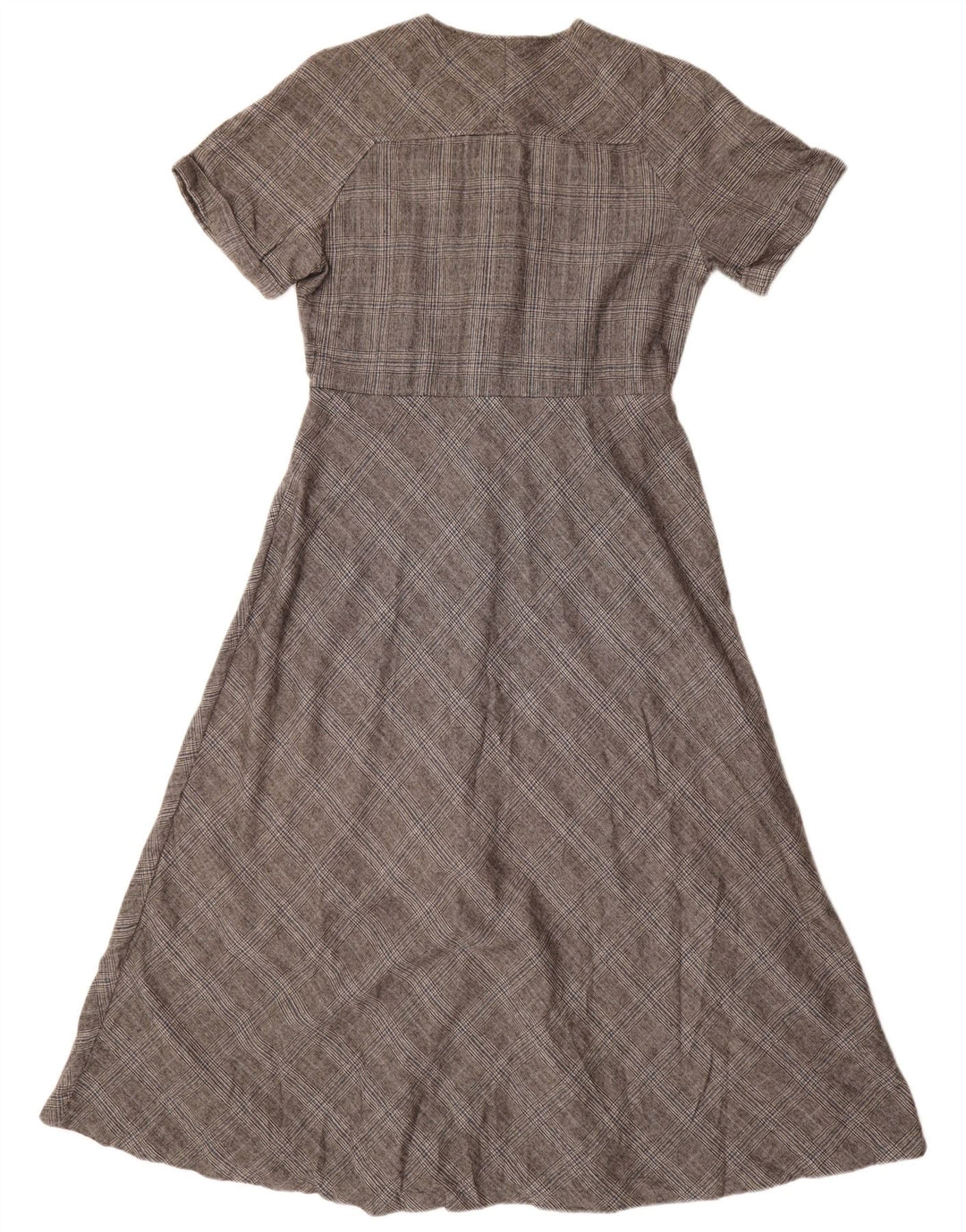 Massimo Dutti Dame A-Line Kjole EU 40 Medium Grey Houndstooth Uld