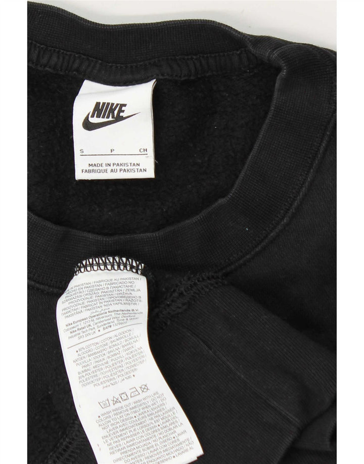 Nike Dame Oversized Sweatshirt Jumper UK 10 Small Black Bomuld