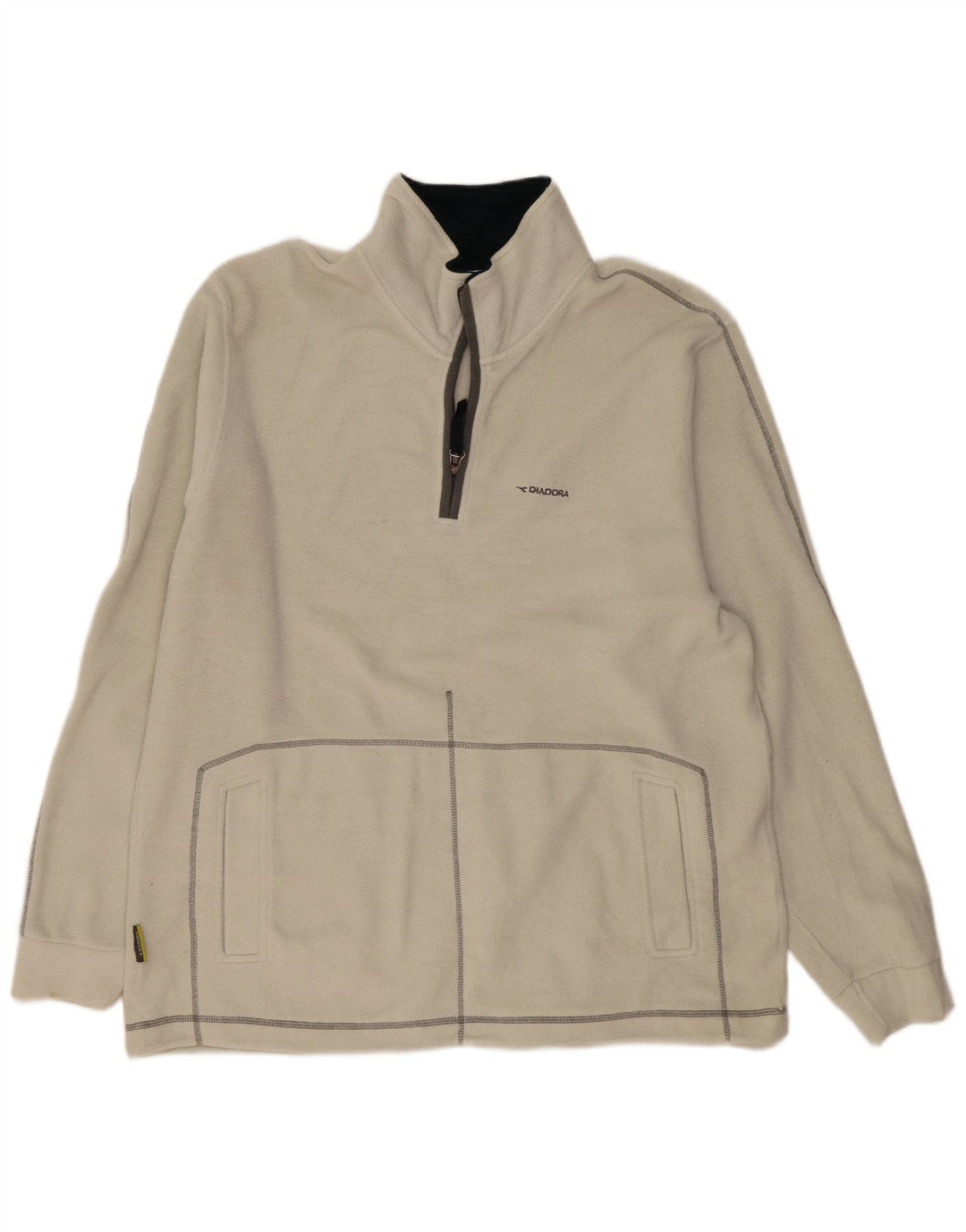 Diadora Herre lynlås-hals Fleece Jumper 2XL Off White Polyester