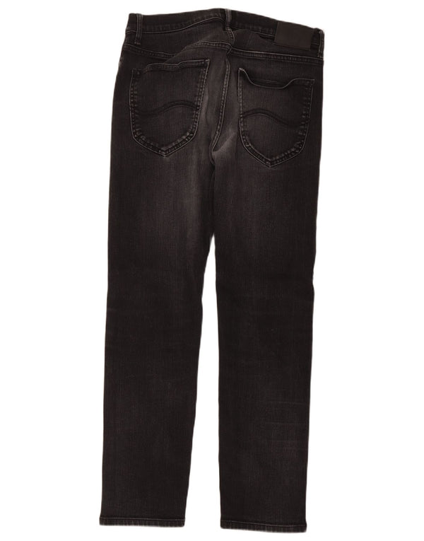 Lee Mens Daren Regular Straight Jeans W32 L30 Sort Bomuld