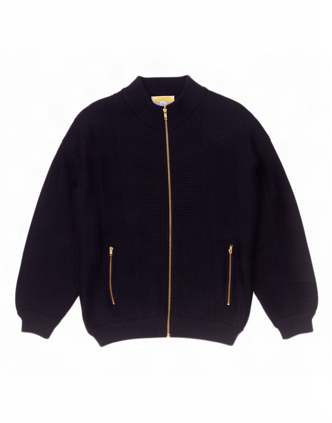 Settebello Herre cardigan sweater Medium Marineblå Uld