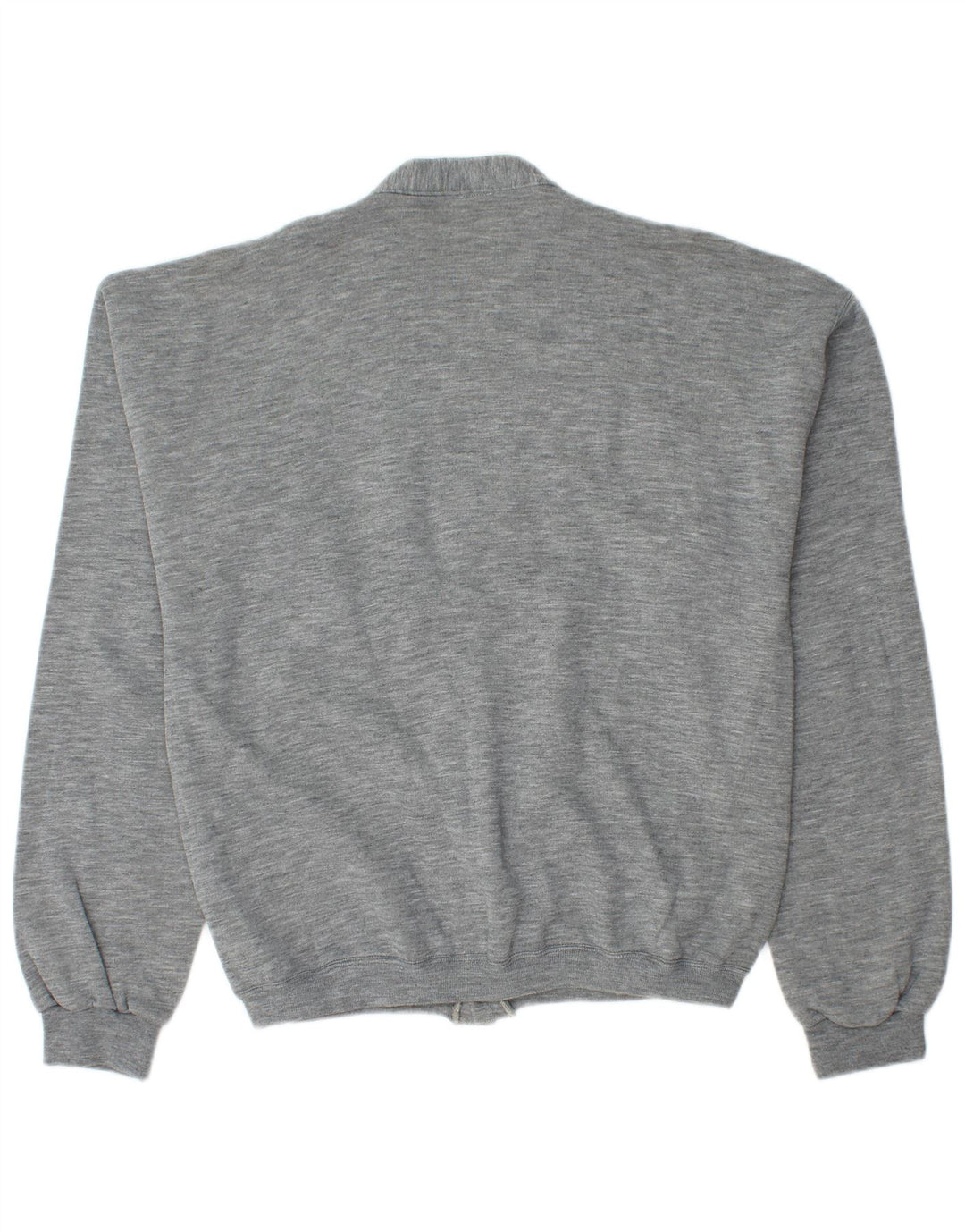 VINTAGE Herre Cardigan Sweater Stor Grå Bomuld