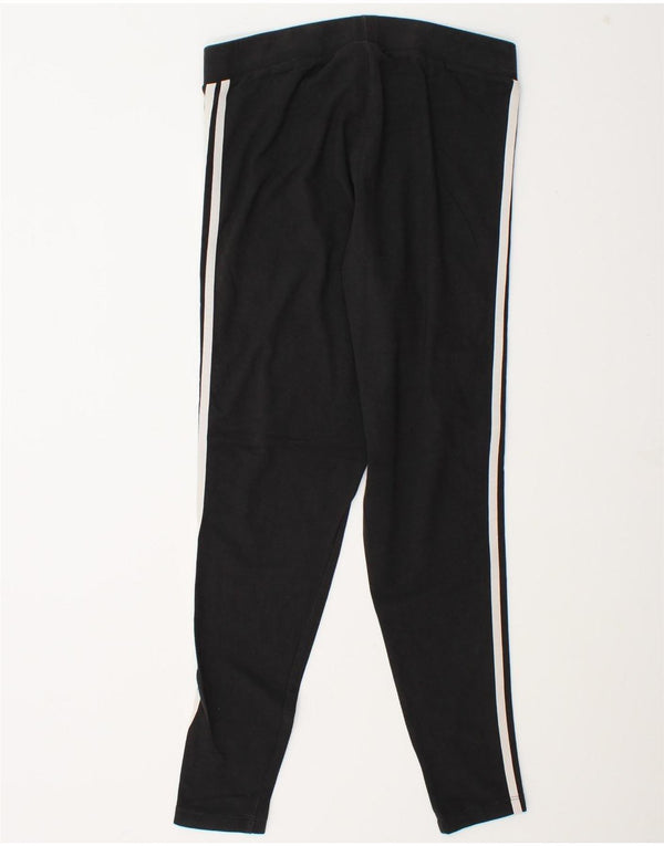 Adidas Dame Leggings UK 18 XL Sort Bomuld