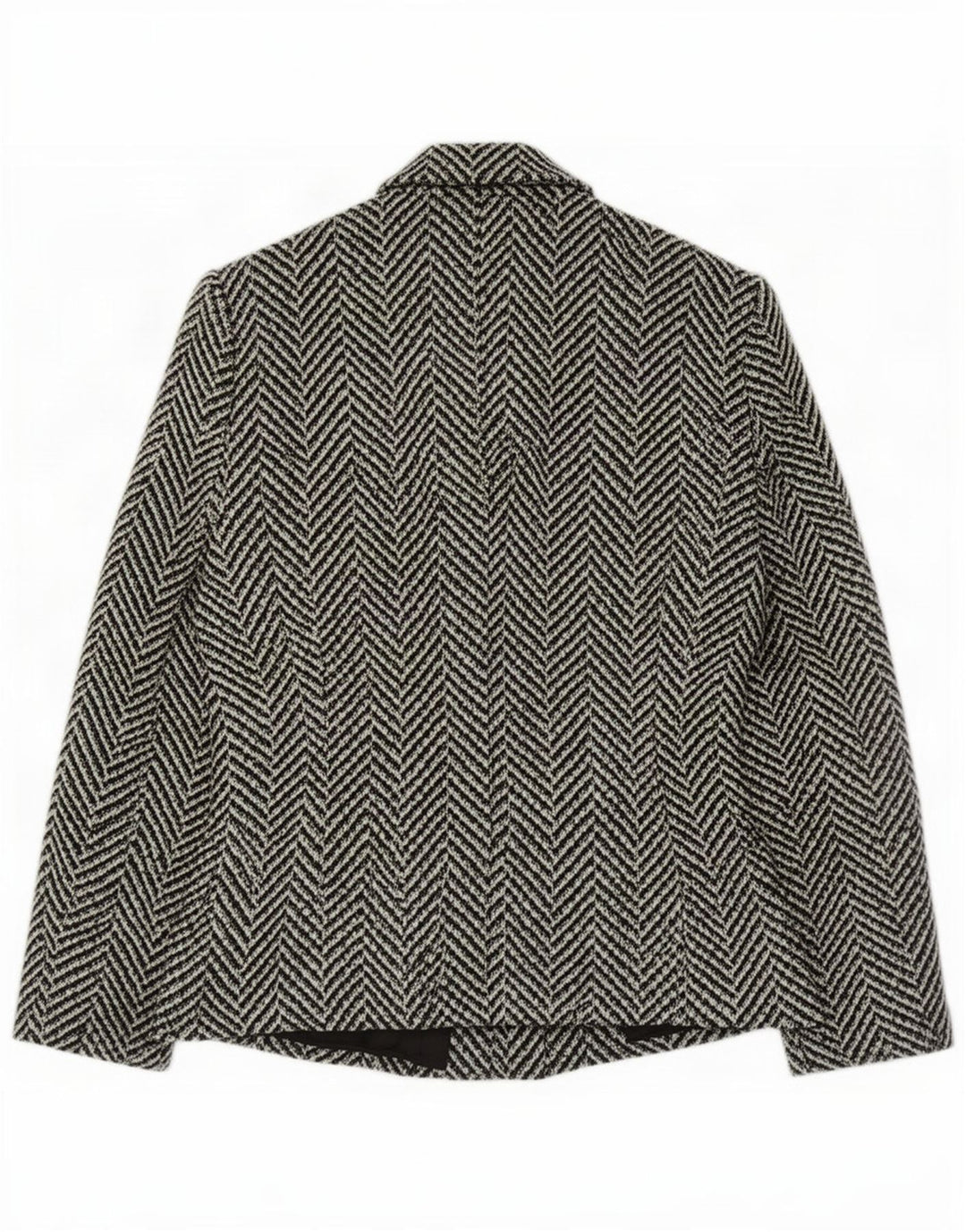 Vintage Dame 3-knaps Blazer Jacket IT 42 Medium Sort Sildeben