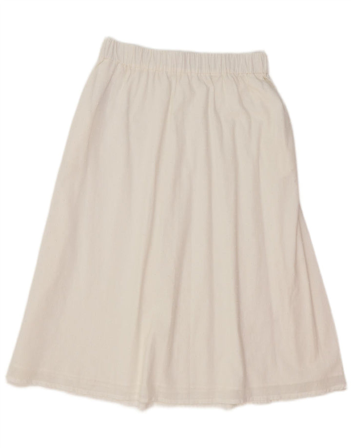 Benetton Dame A-Line nederdel Medium W30 Hvid Bomuld