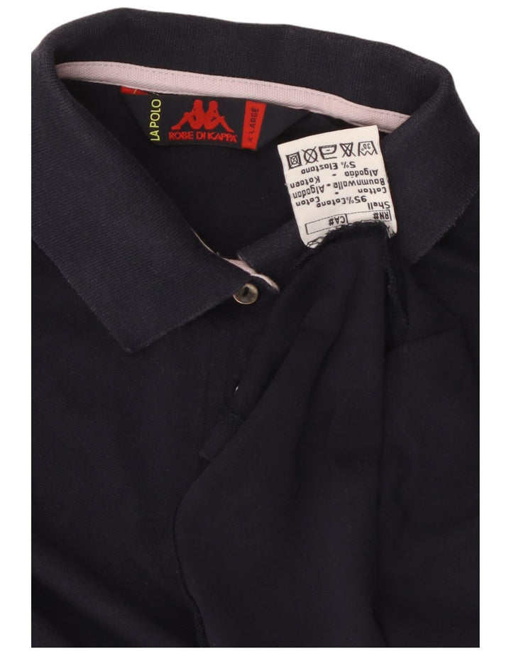 KAPPA Pige Polo Shirt 13-14 år XL Marineblå Bomuld