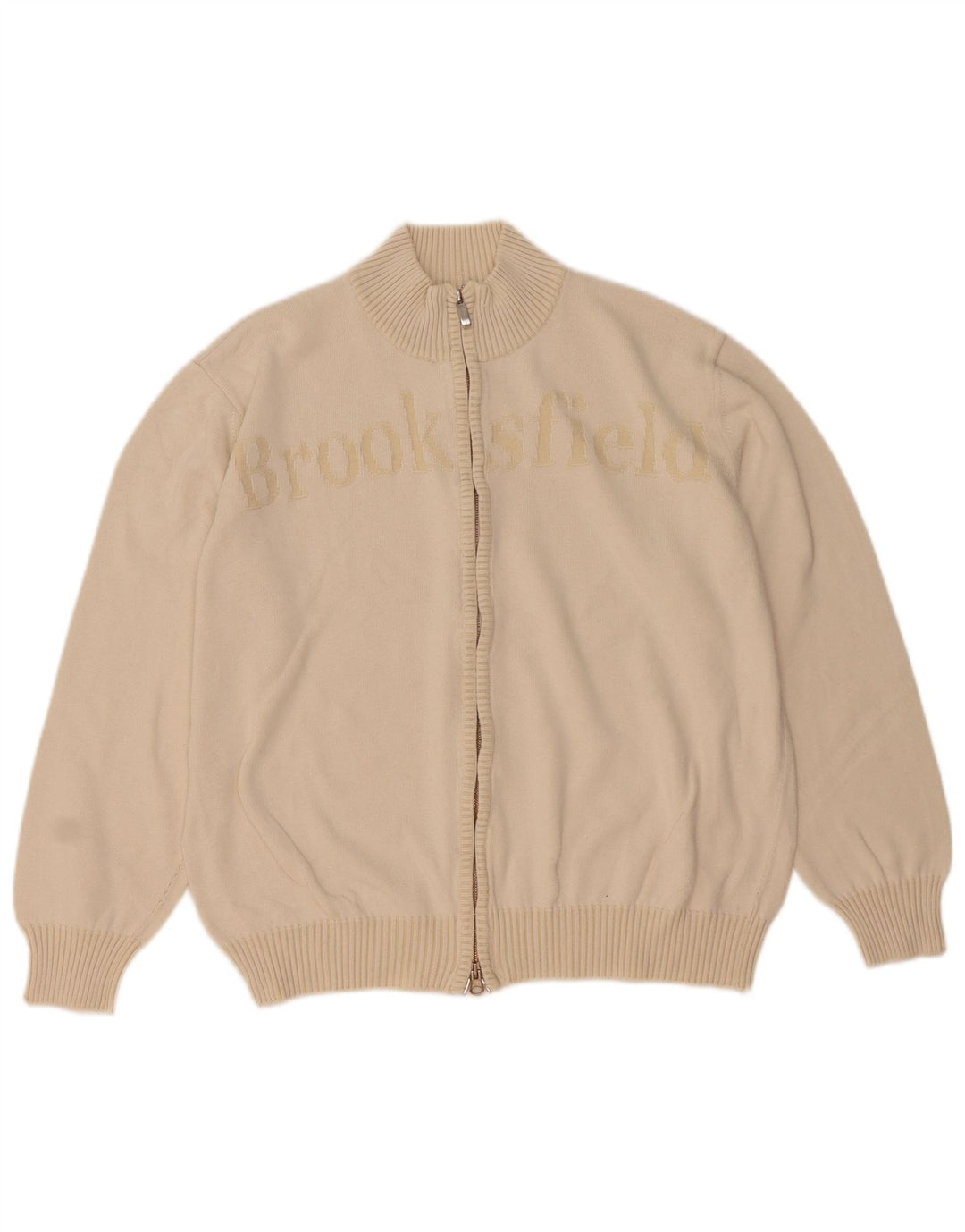 Brooksfield Herre grafisk cardigan sweater IT 50 Medium Beige