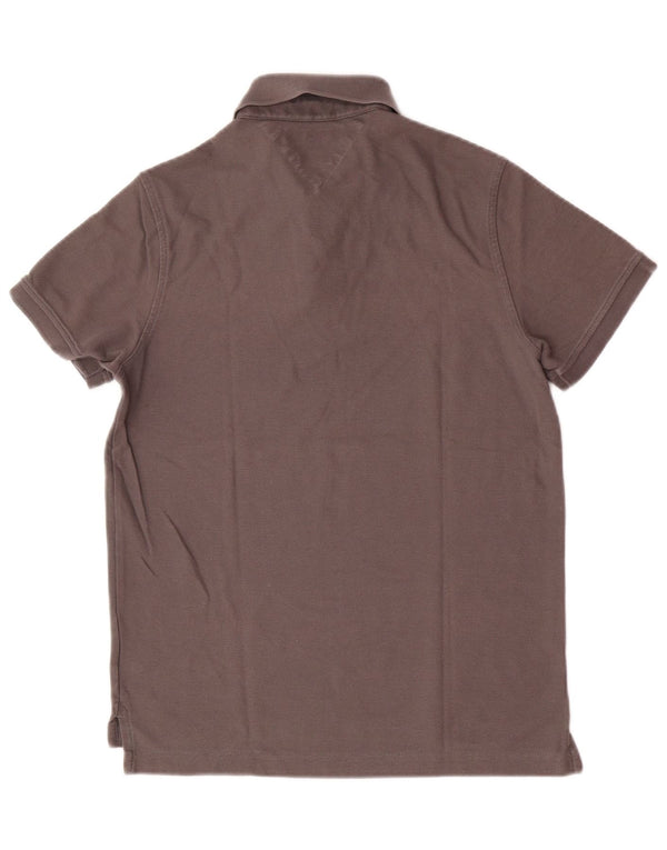 Tommy Hilfiger Mens Slim Fit Polo Shirt Medium Brown Cotton