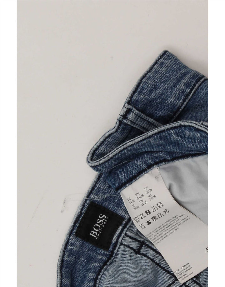 Hugo Boss Herre Slim Jeans W34 L36 Blå Bomuld