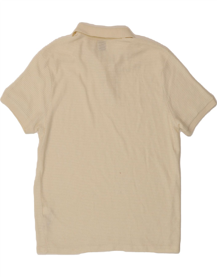 ZARA Mens Polo Shirt XL Beige Cotton Vintage Zara and Second-Hand Zara from Messina Hembry 
