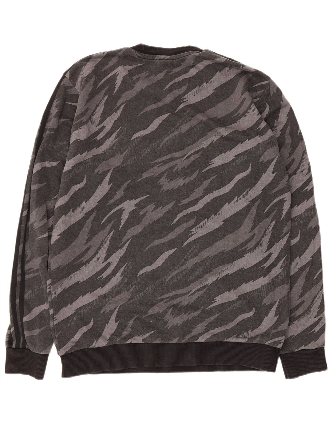 Adidas Herre Sweatshirt Jumper Medium Grey Animal Print Bomuld