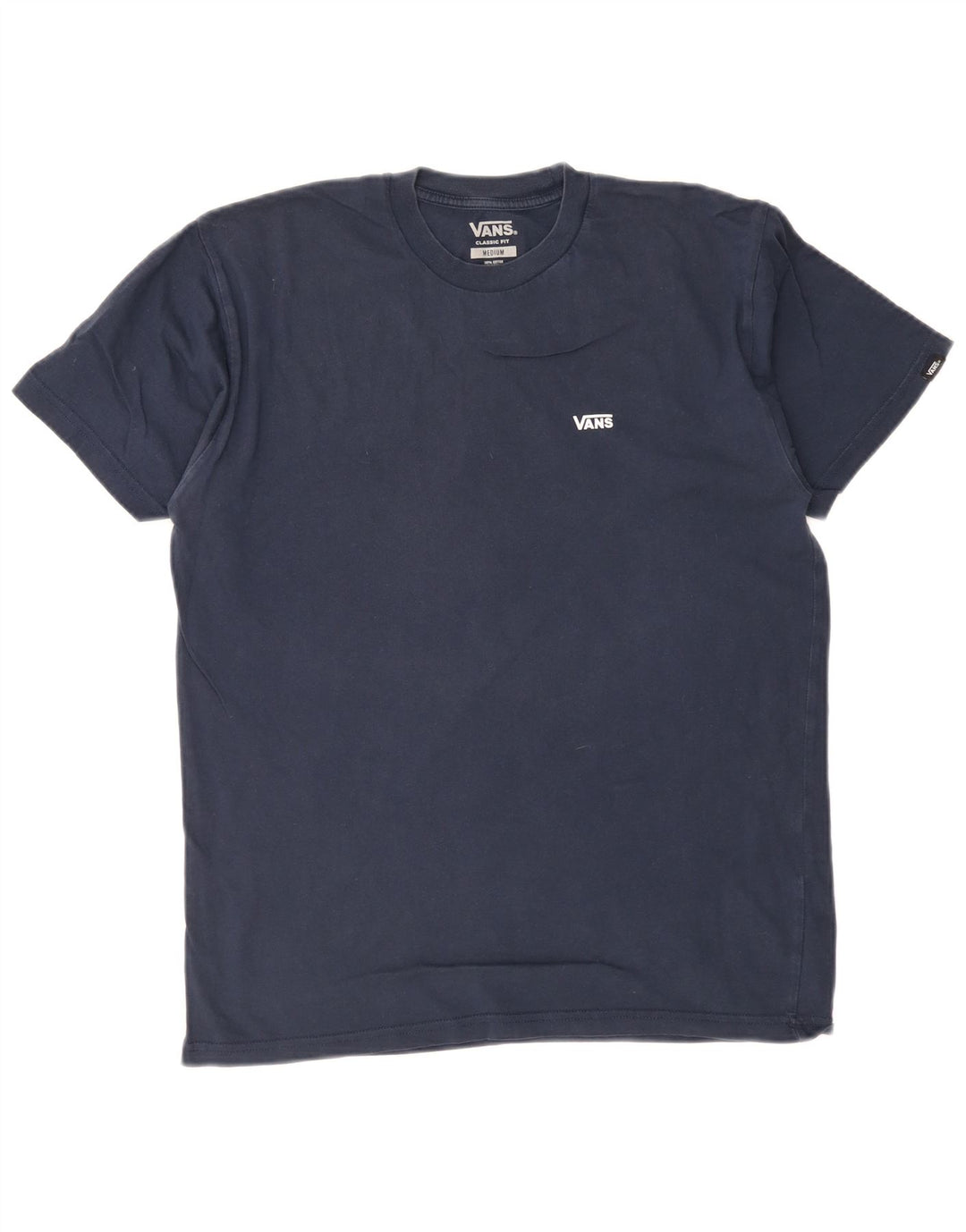 Vans Herre Classic Fit T-Shirt Top Medium Marineblå Bomuld