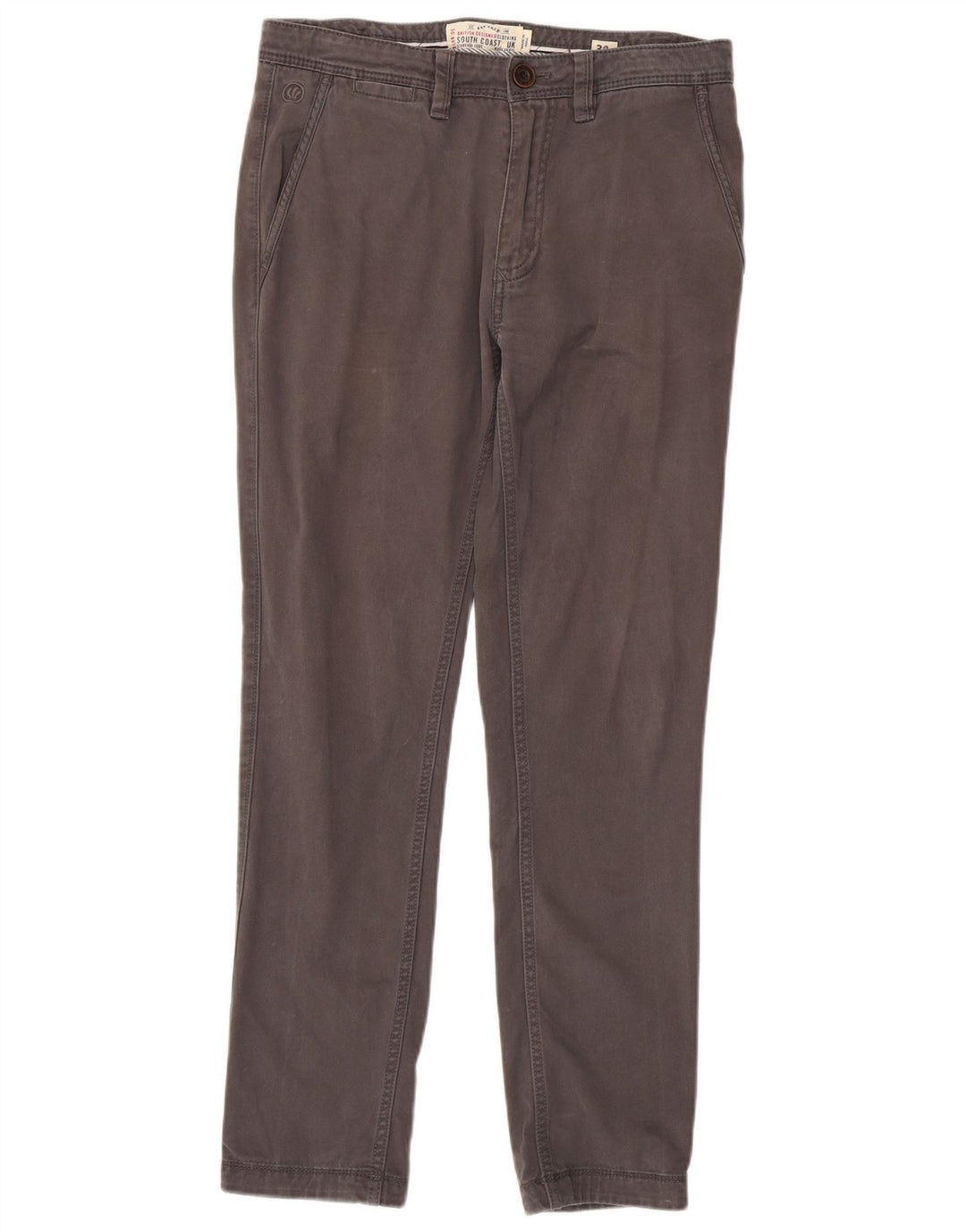 Fat Face Herre Slim Chino Bukser W32 L31 Grå Bomuld