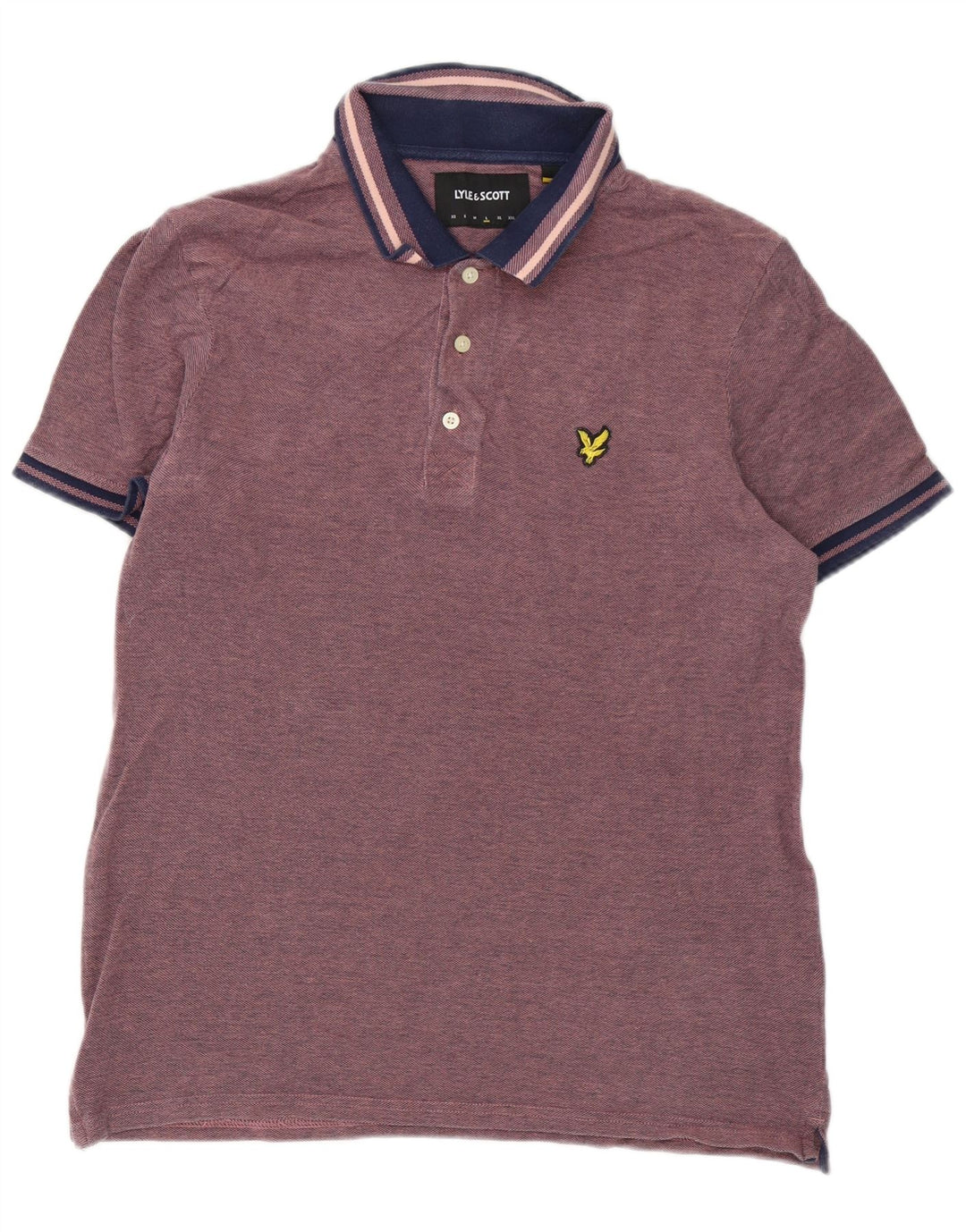 Lyle & Scott herre poloskjorte stor pink bomuld