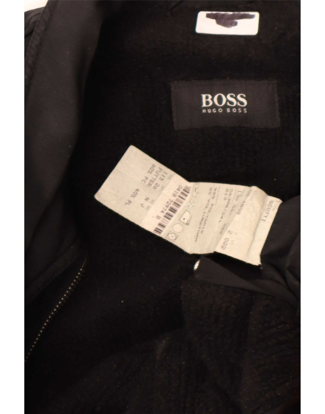 Hugo Boss Herre Windbreaker Coat EU 52 XL Sort Polyamid