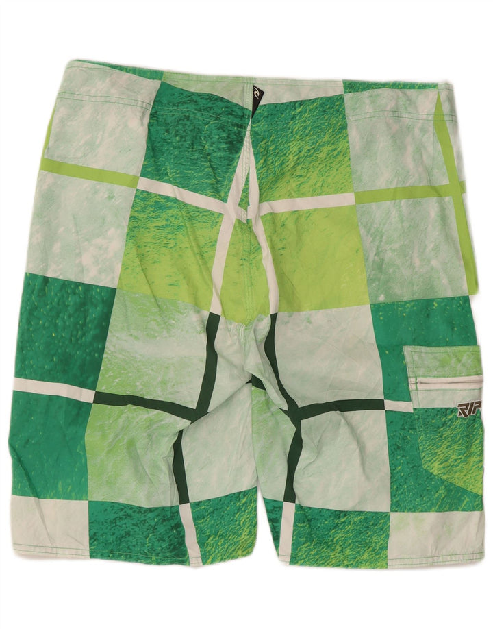 Rip Curl Herre grafiske badeshorts store grøn ternet polyester