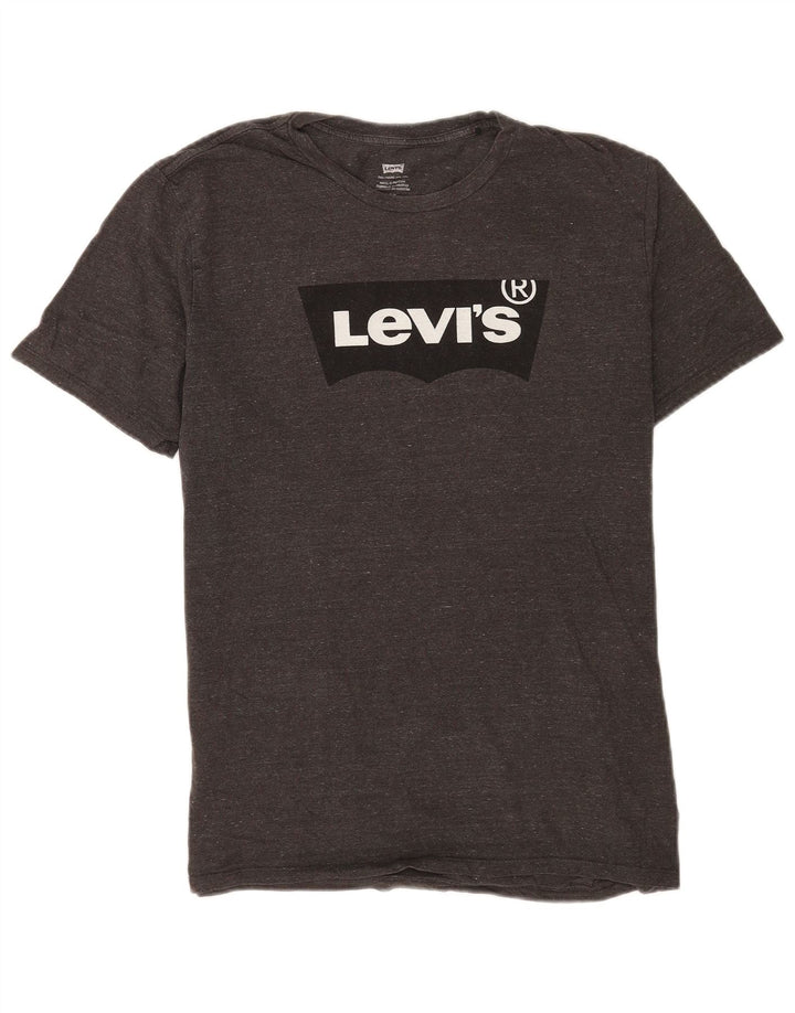Levi's Herre grafisk T-shirt Top Stor grå flækket bomuld