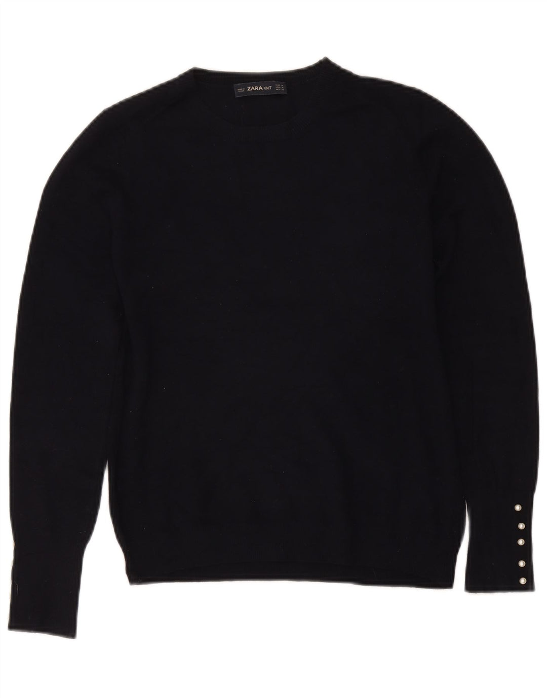 Zara Dame sweater med rund hals DK 12 Medium Navy Blue