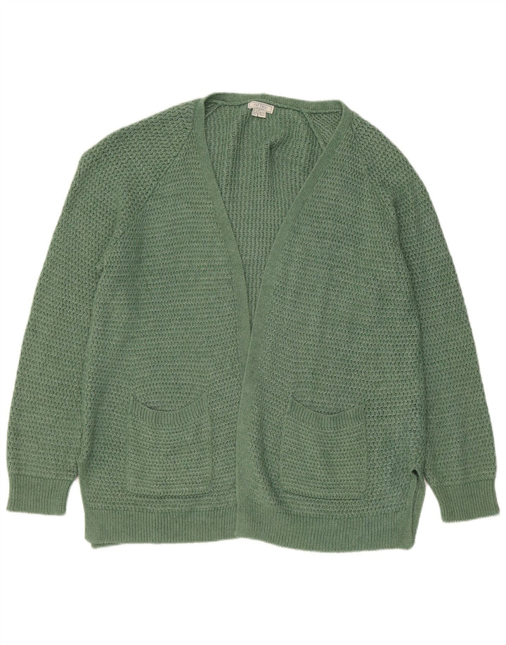 Fat Face Womens Open Cardigan Sweater UK 12 Medium Green Acryl