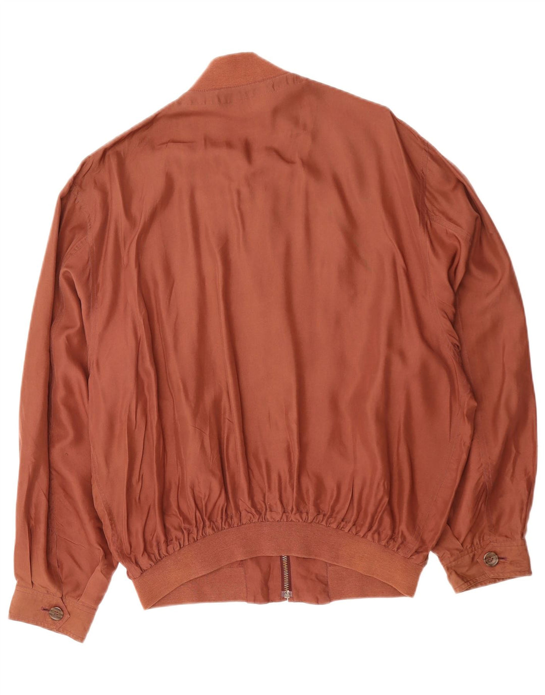 VINTAGE Bomberjakke til mænd UK 40 Stor brun silke