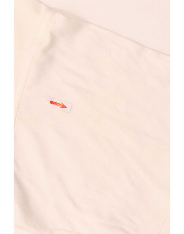 Byblos Herre Grafisk T-Shirt Top Medium Hvid Bomuld