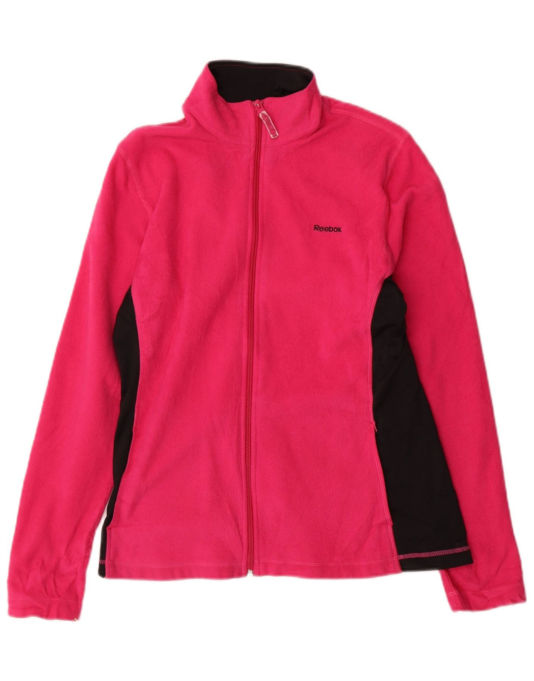 Reebok Fleecejakke til kvinder UK 10 Small Pink Colourblock Polyester