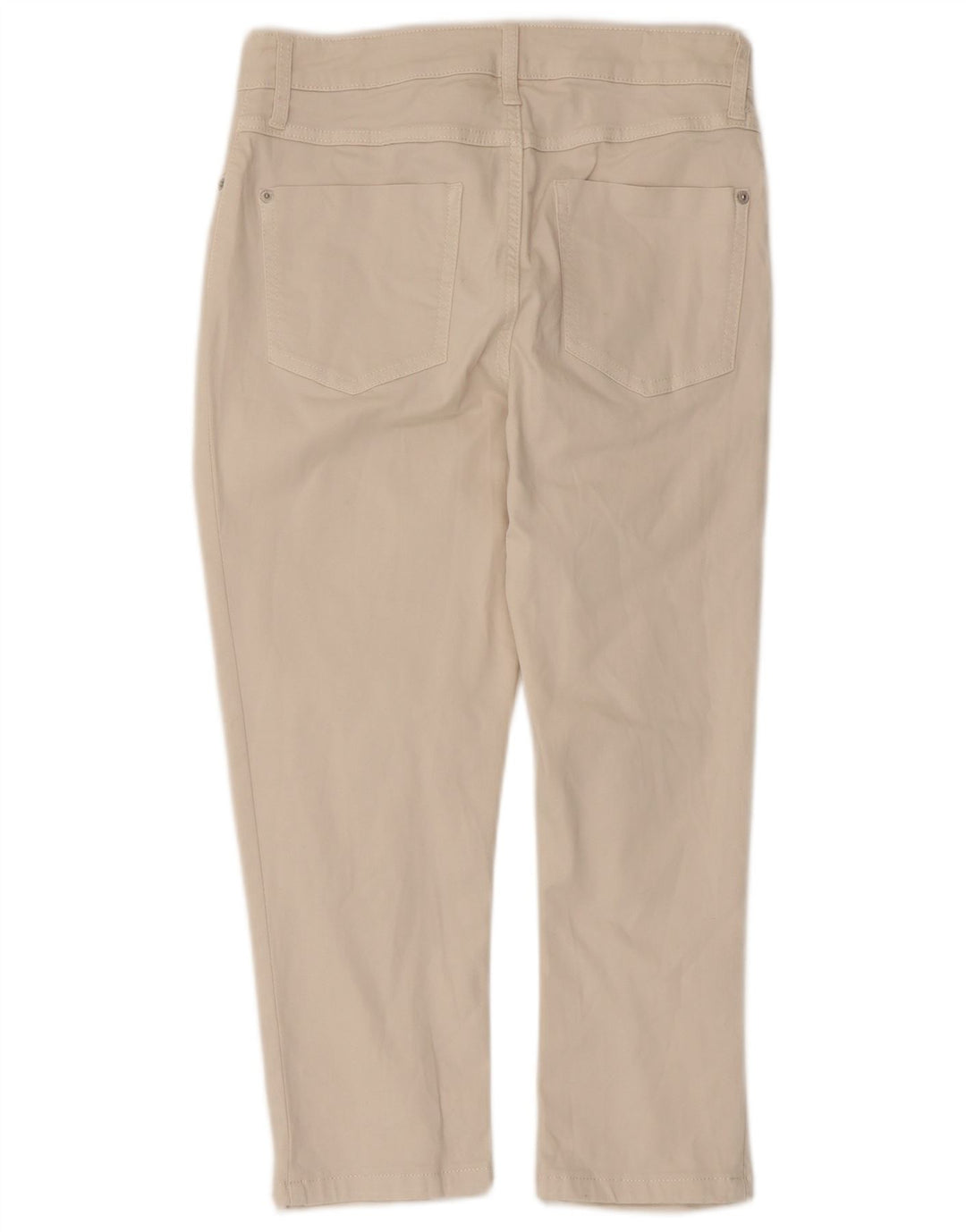 Marks & Spencer Dame Capri Bukser UK 10 Small W28 L22 Off White