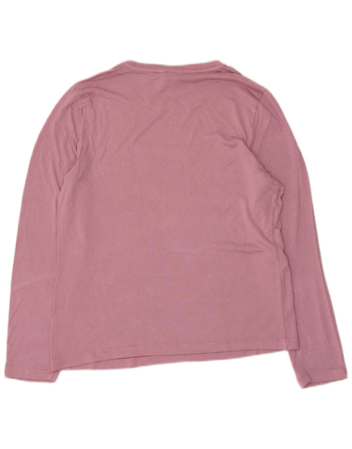 Marks & Spencer Dame Top Langærmet UK 16 Large Pink Viscose