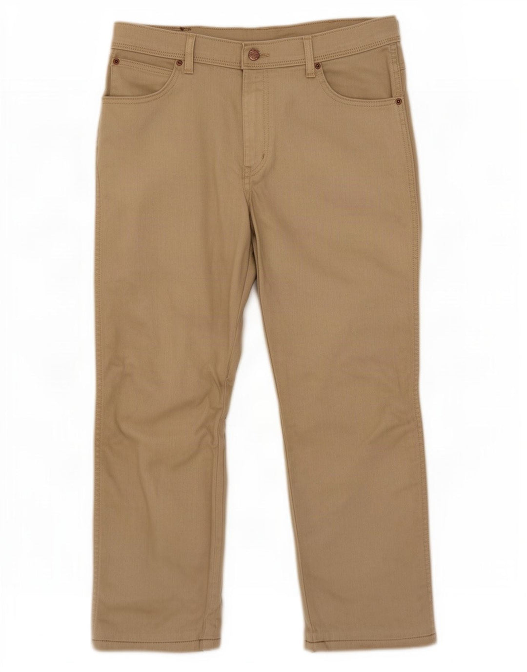 Wrangler herre cropped jeans W36 L25 beige bomuld