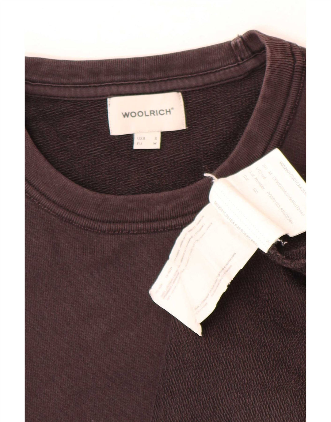 Woolrich Herre Loose Fit Sweatshirt Jumper lille brun bomuld