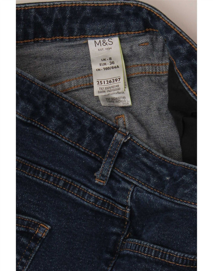 Marks & Spencer Dame denim Shorts UK 8 Small W28 Blue Cotton