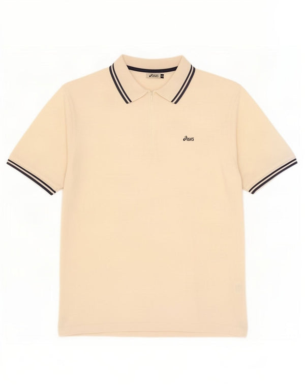 Asics herre poloshirt 2XL beige bomuld