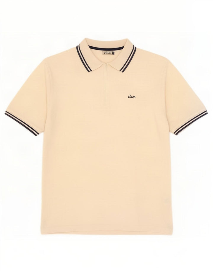 Asics herre poloshirt 2XL beige bomuld