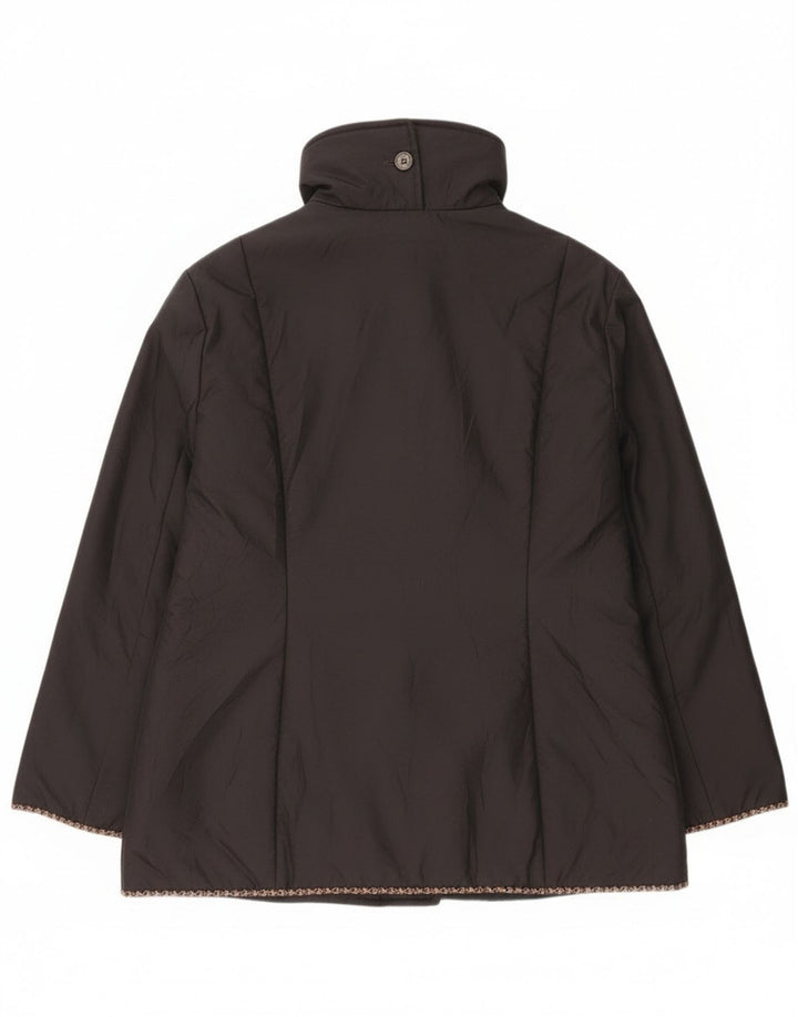 Vintage vindjakke til kvinder IT 48 XL sort polyester