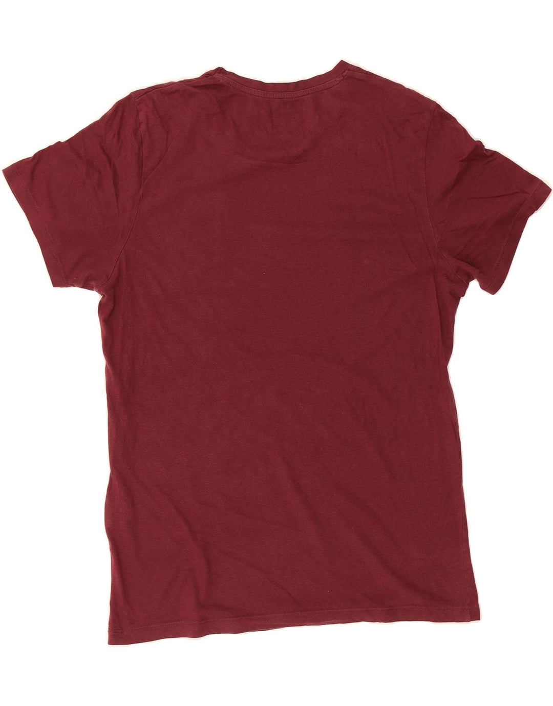 JACK & JONES Mens Graphic T-Shirt Top Medium Burgundy Cotton Vintage Jack & Jones and Second-Hand Jack & Jones from Messina Hembry 