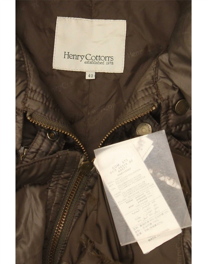 Henry Cottons Polstret jakke til kvinder IT 42 Medium Khaki Polyester