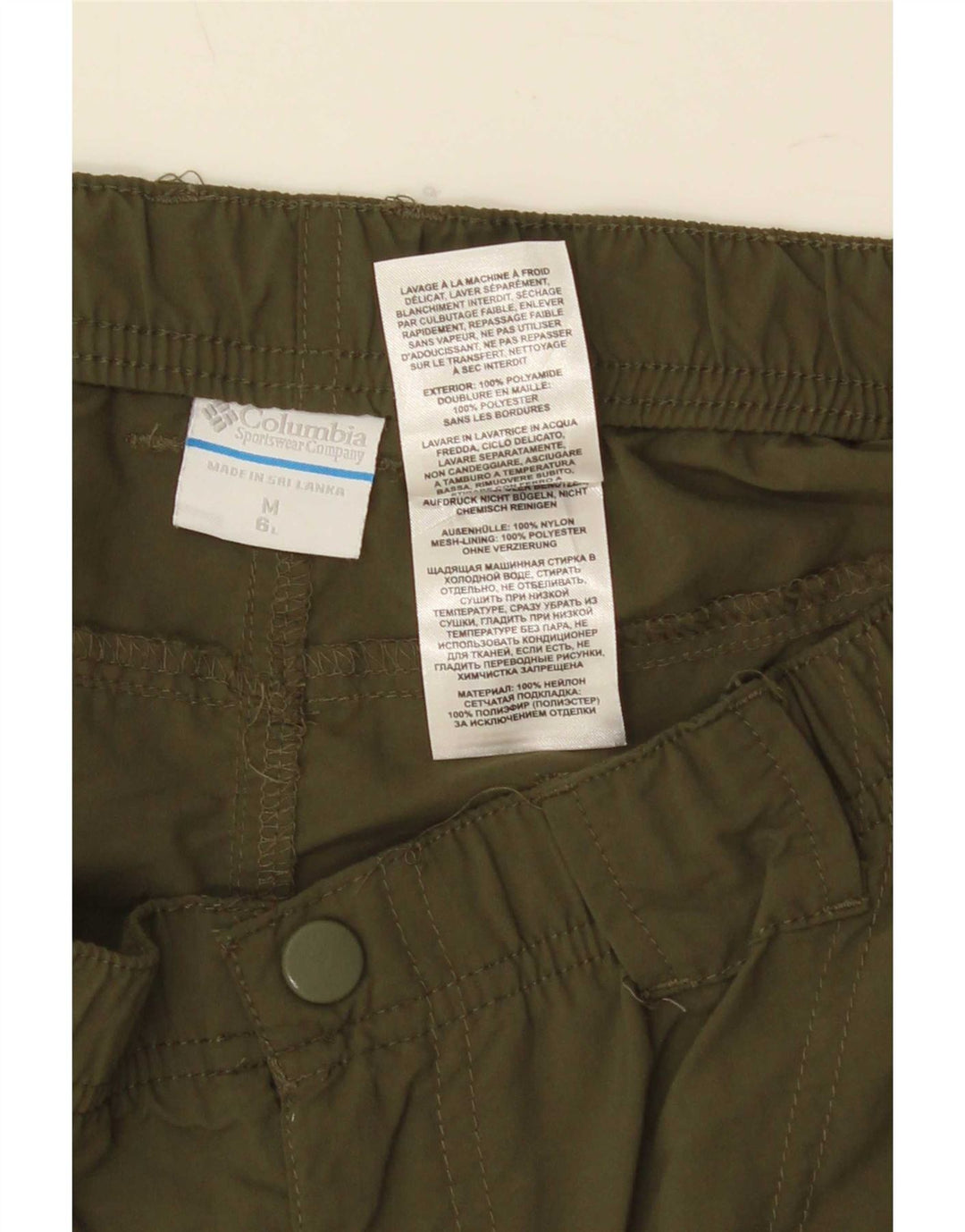 Columbia Herre Cargo Shorts Medium W32 Grøn Polyester