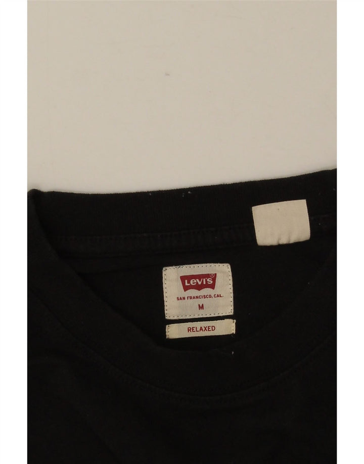 LEVI'S Herre Relaxed T-Shirt Top Medium Sort