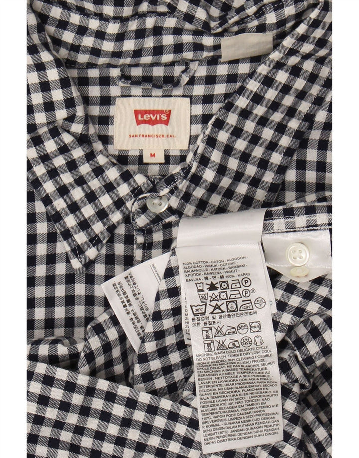 LEVI'S Mens Shirt Medium Black Gingham Cotton