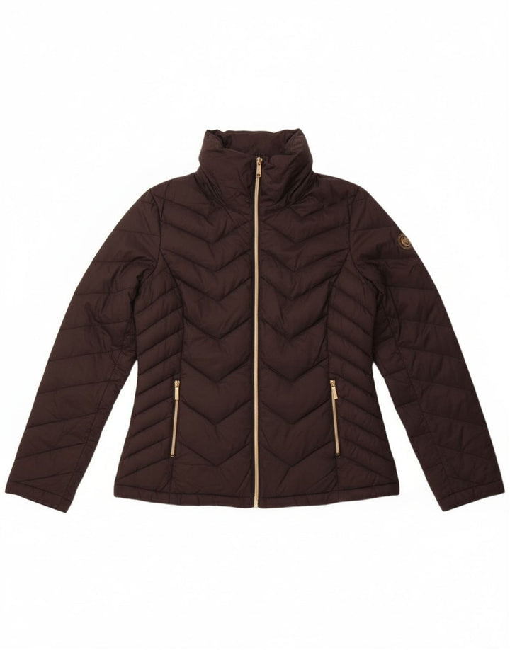 Michael Kors Dame Polstret Jakke UK 14 Medium Sort Nylon