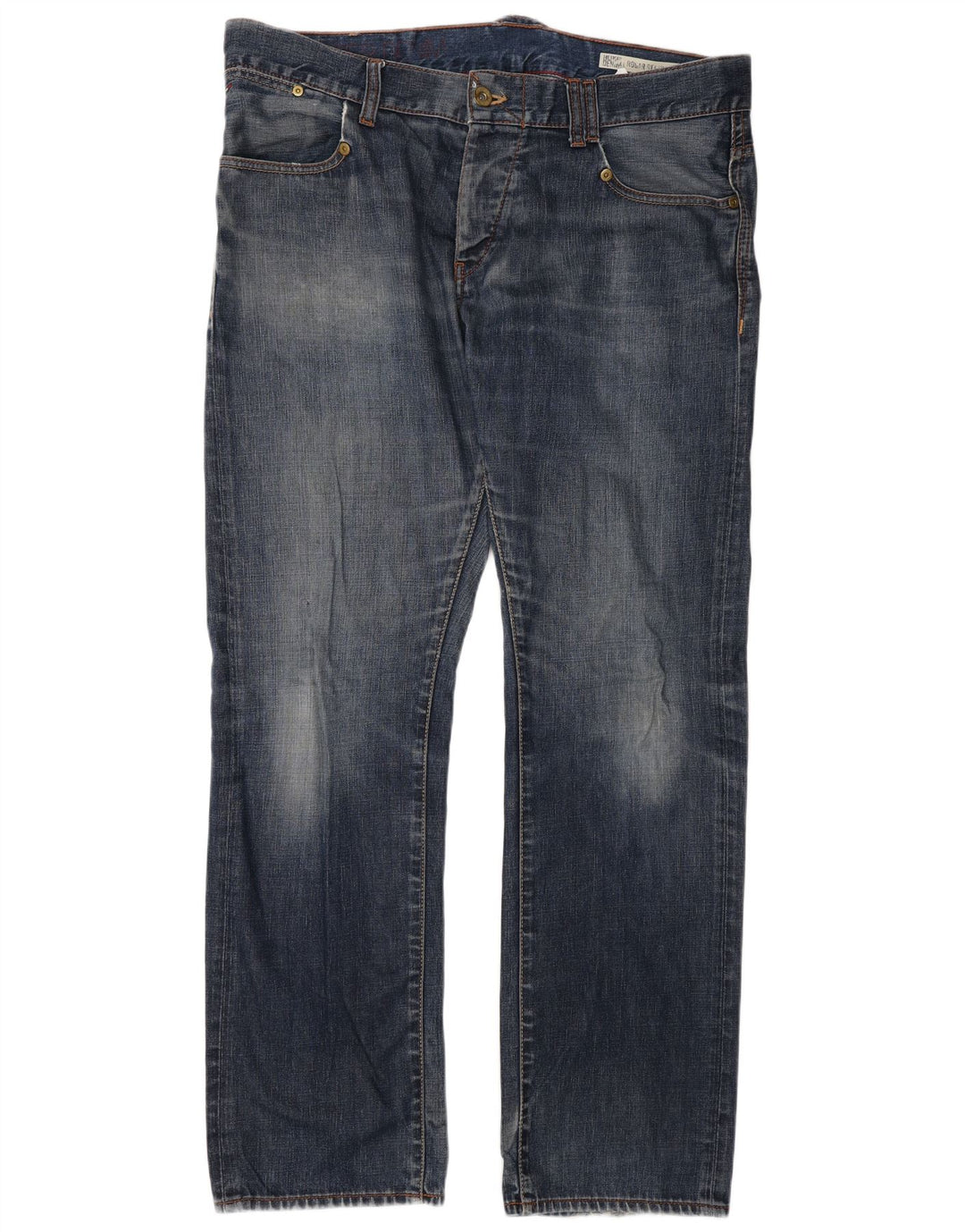 Tommy Hilfiger Herre Regular Fit Straight Jeans W38 L34 Blå Bomuld