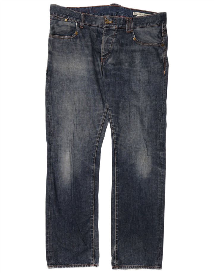 Tommy Hilfiger Herre Regular Fit Straight Jeans W38 L34 Blå Bomuld