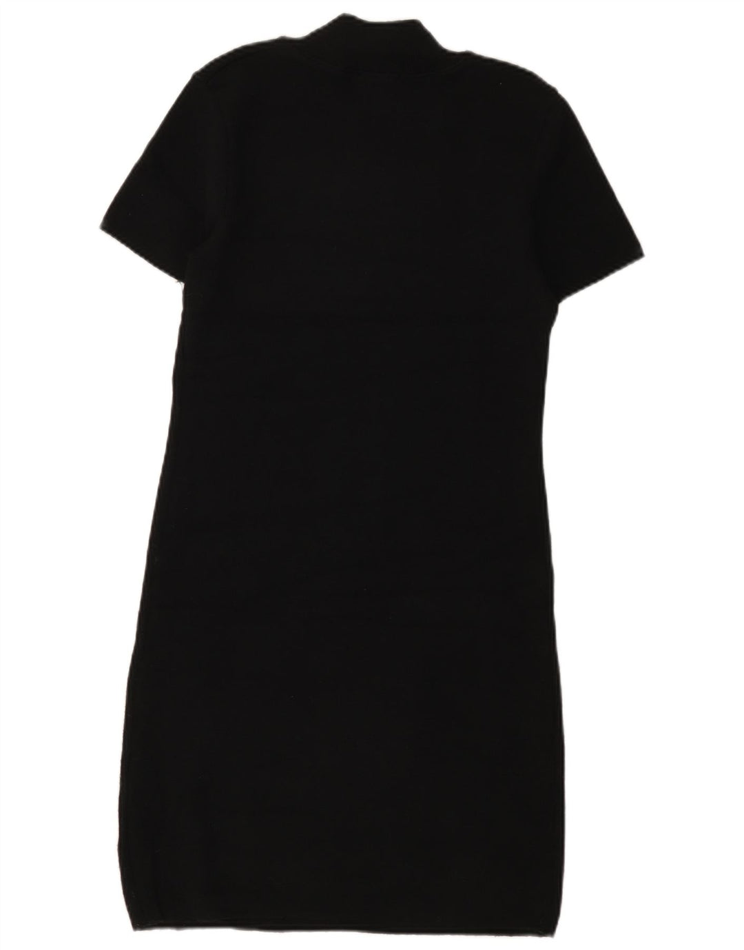 Zara Dame T-Shirt Kjole UK 14 Stor Sort Polyester