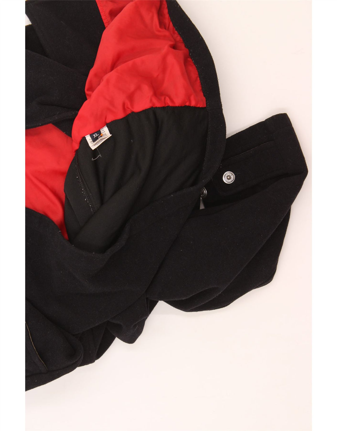 MURPHY & NYE Womens Double Breasted Coat UK 18 XL Black Polyester Vintage Murphy & Nye and Second-Hand Murphy & Nye from Messina Hembry 