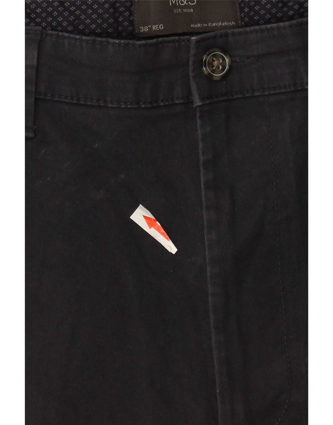Marks & Spencer Herre Chino Shorts W38 XL Marineblå Bomuld