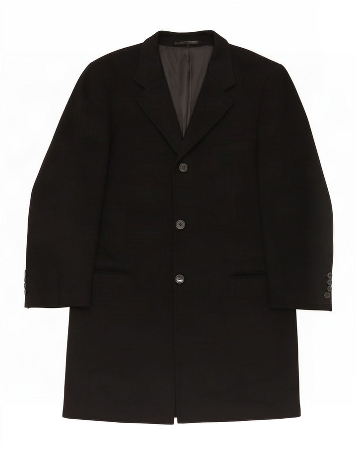 Pierre Cardin Herre Overfrakke IT 54 2XL Sort Uld